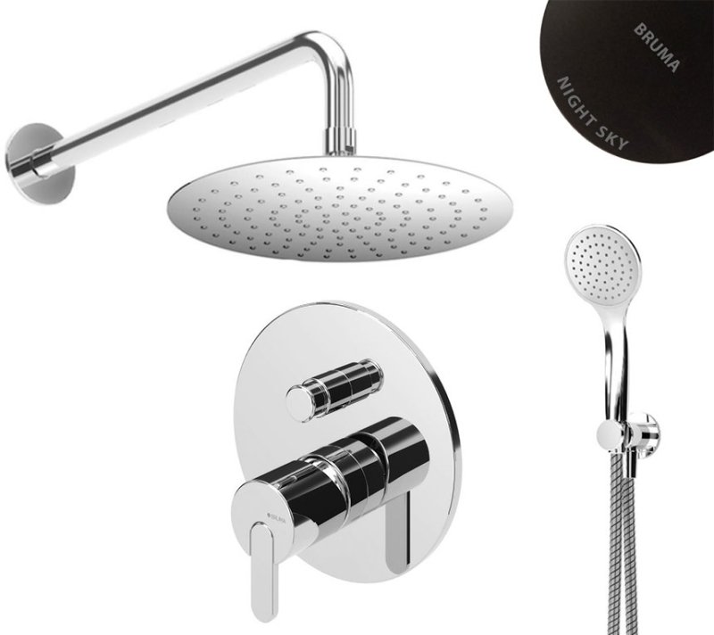 Душевая система скрытого монтажа Bruma Adagio Set 1455264NS+1455916NS+ 1671301NS Night Sky (3 в 1)
